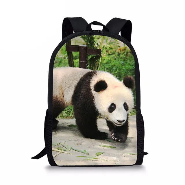 3D Panda Print Men Backpack