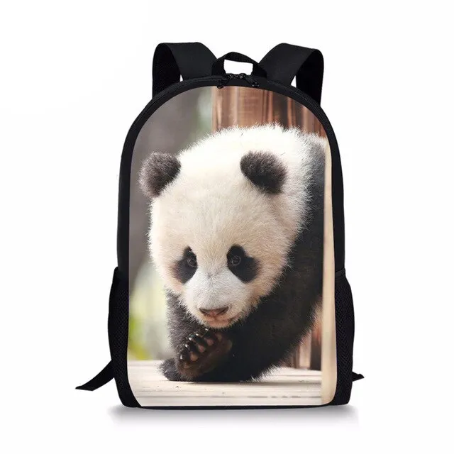 3D Panda Print Men Backpack