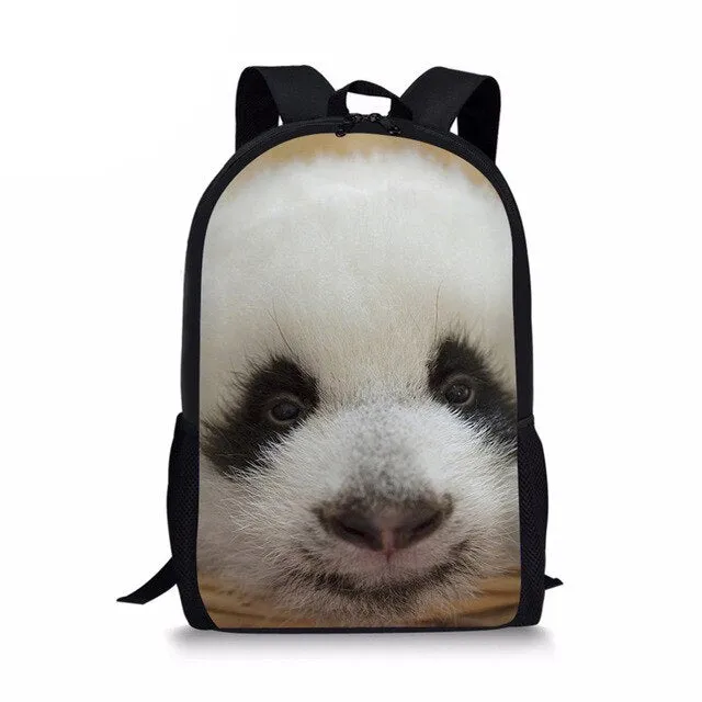 3D Panda Print Men Backpack