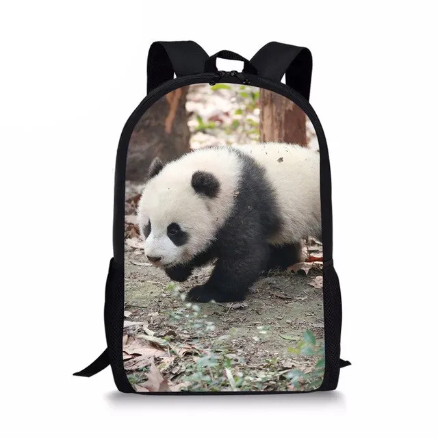 3D Panda Print Men Backpack