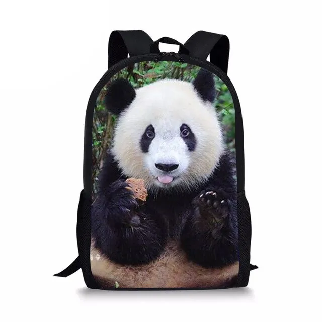 3D Panda Print Men Backpack