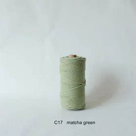 3MM MACRAME BRAIDED - CORED -  MATCHA GREEN