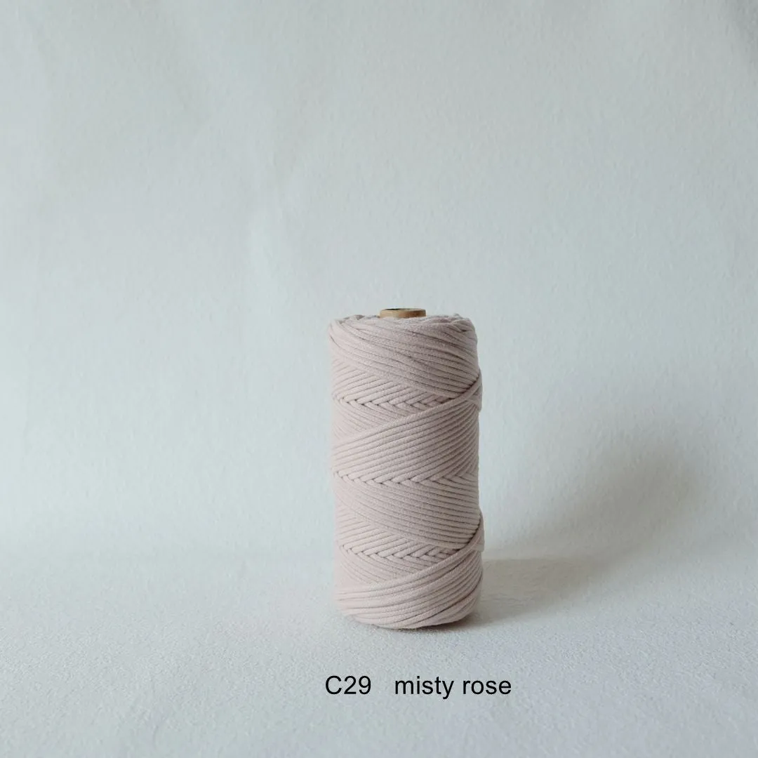 3MM MACRAME BRAIDED - CORED - MISTY ROSE