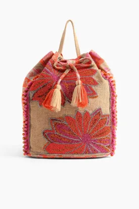 AB22491 Analisa Poppy Floral Beaded Backpack