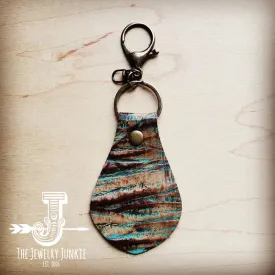 Authentic Leather Keychain TURQUOISE CHATEAU