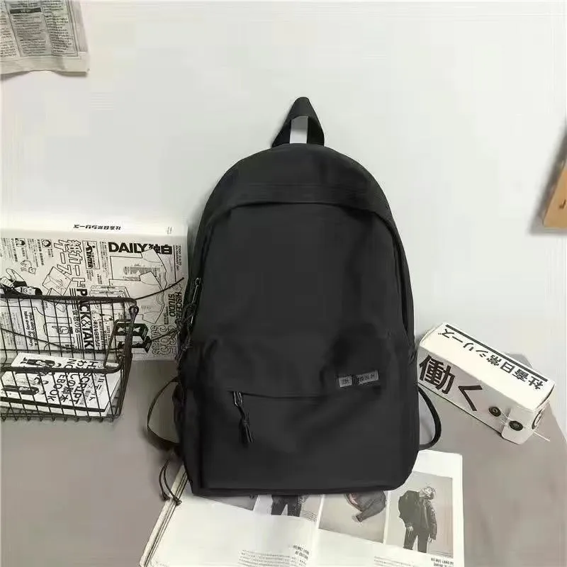 Backpack Men's Simplicity Large Capacity Travel Backpack Female Casual Japanese Junior High School Student High School and College Student Schoolbag Male