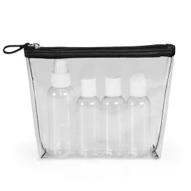 Basics Conair Clear PVC Water Resistant Purse Kit with Travel Bottles