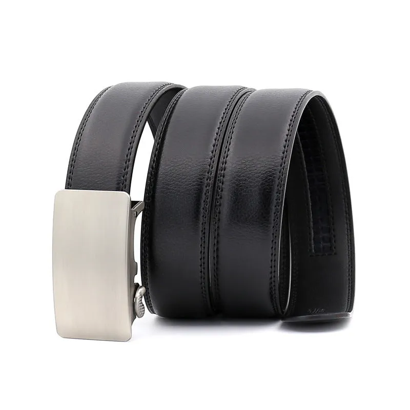 Belt Alloy Automatic Buckle Gift Belt  Suit Belt Casual Pure Pant Belt