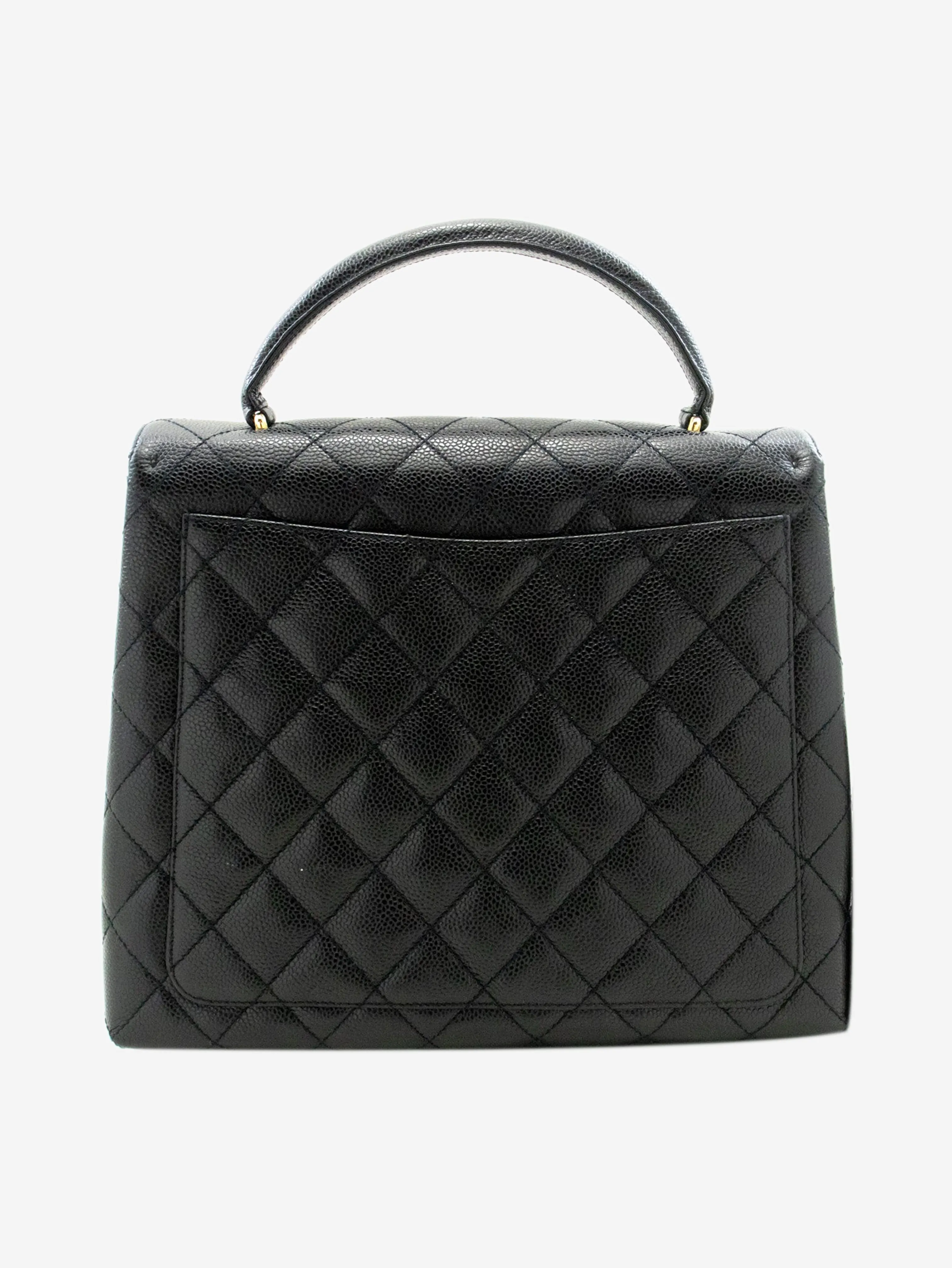 Black vintage 2002 Caviar leather Kelly top handle bag