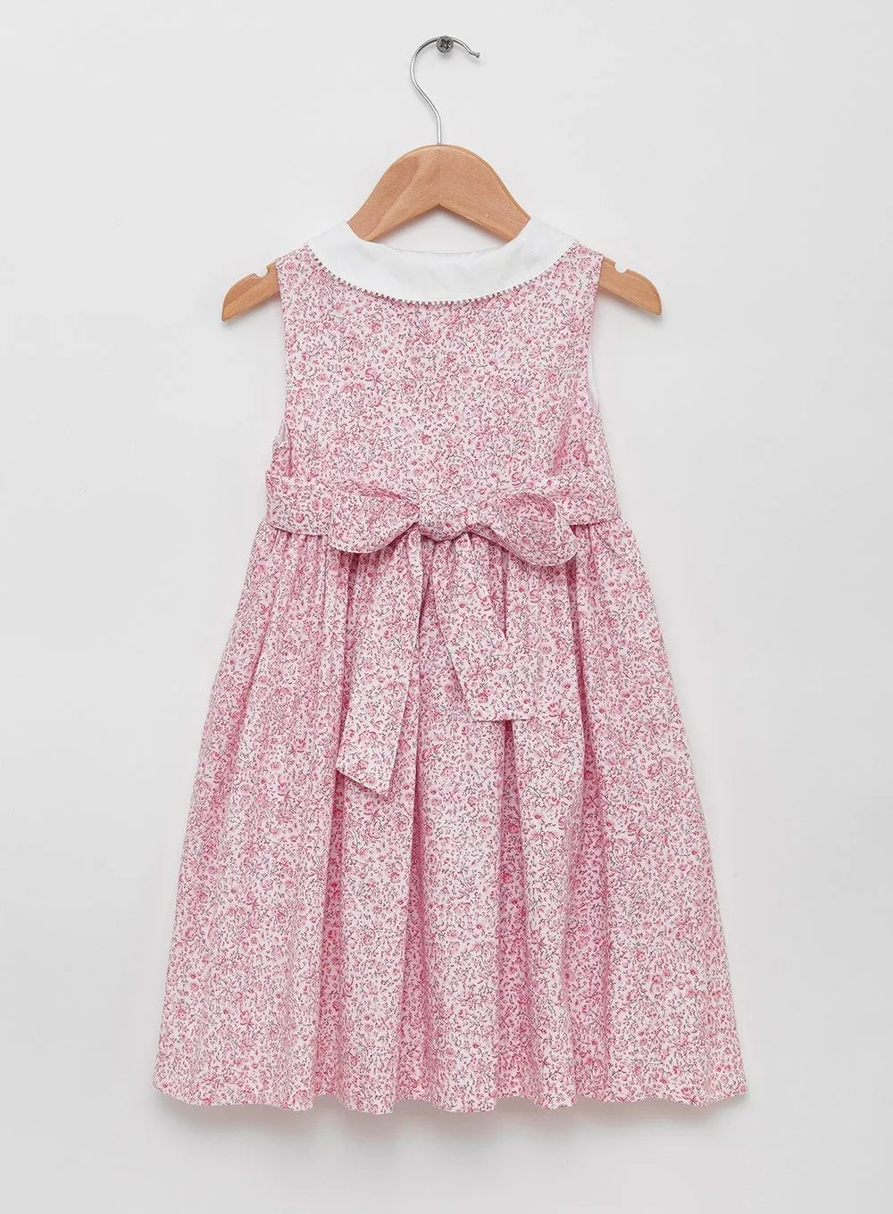 Clara Button Dress in Pink Ditsy