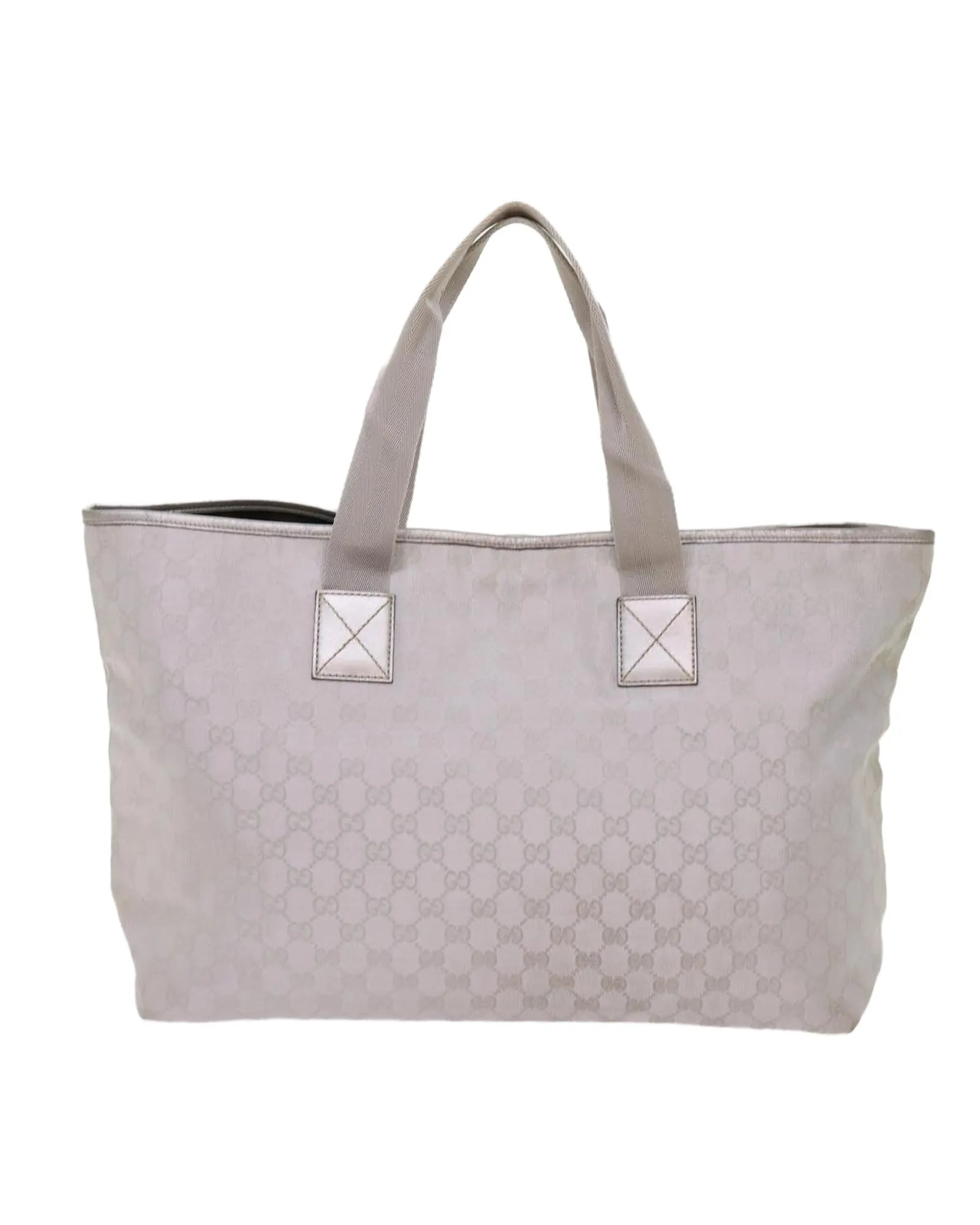 GG Canvas Silver Tote Bag with Accessory - Italian Made