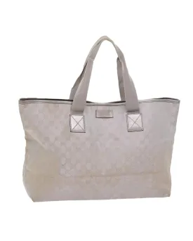 GG Canvas Silver Tote Bag with Accessory - Italian Made