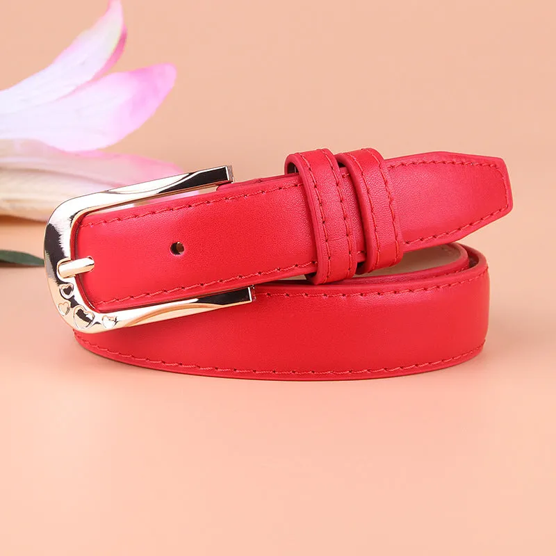 Korean Style Versatile Women's Wide Belt PU Leather Decorative Pin Buckle Casual Belt Women