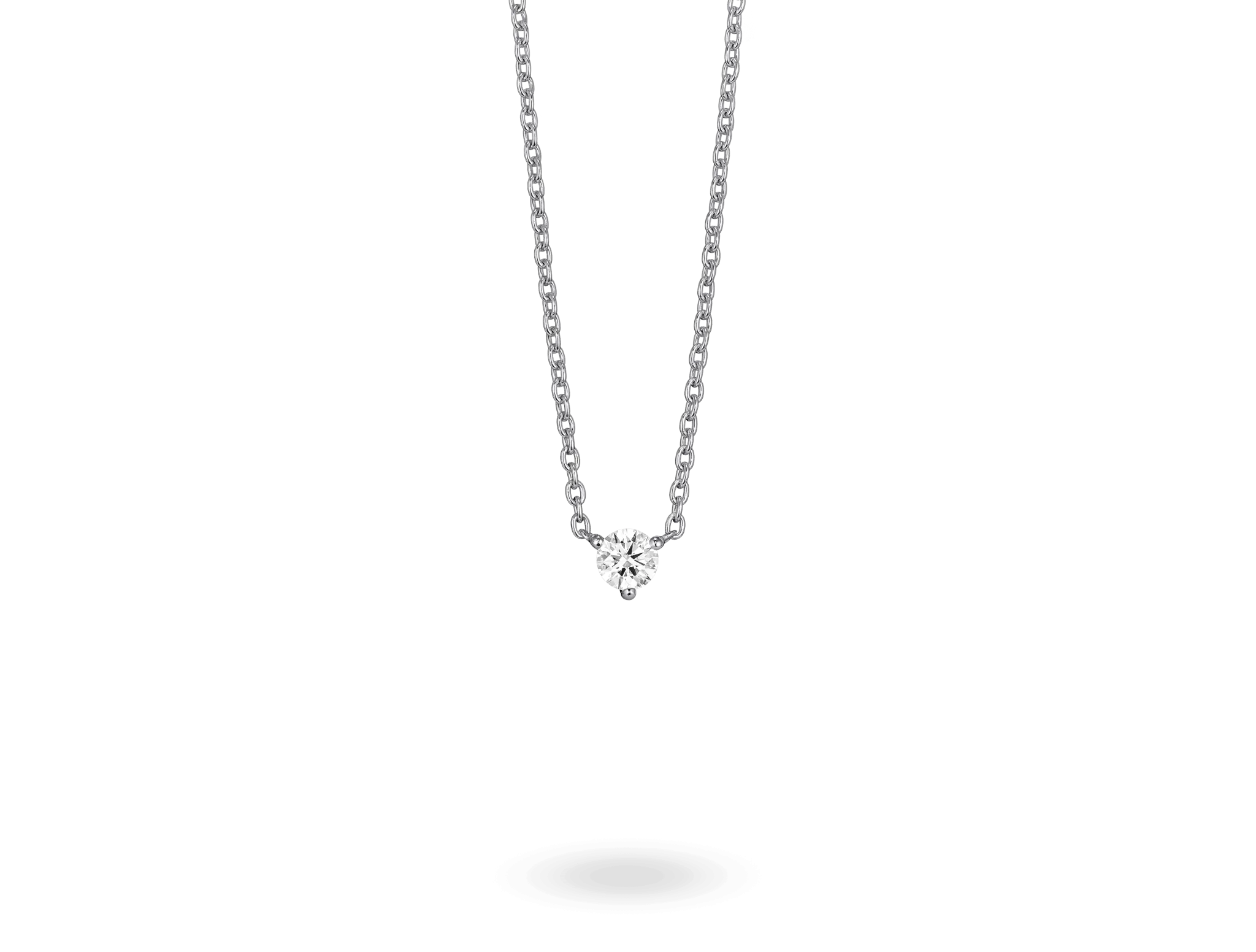 Lab-Grown Diamond ¼ct. Mini Round Brilliant Solitaire 10k Gold Pendant | White