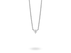 Lab-Grown Diamond ¼ct. Mini Round Brilliant Solitaire 10k Gold Pendant | White