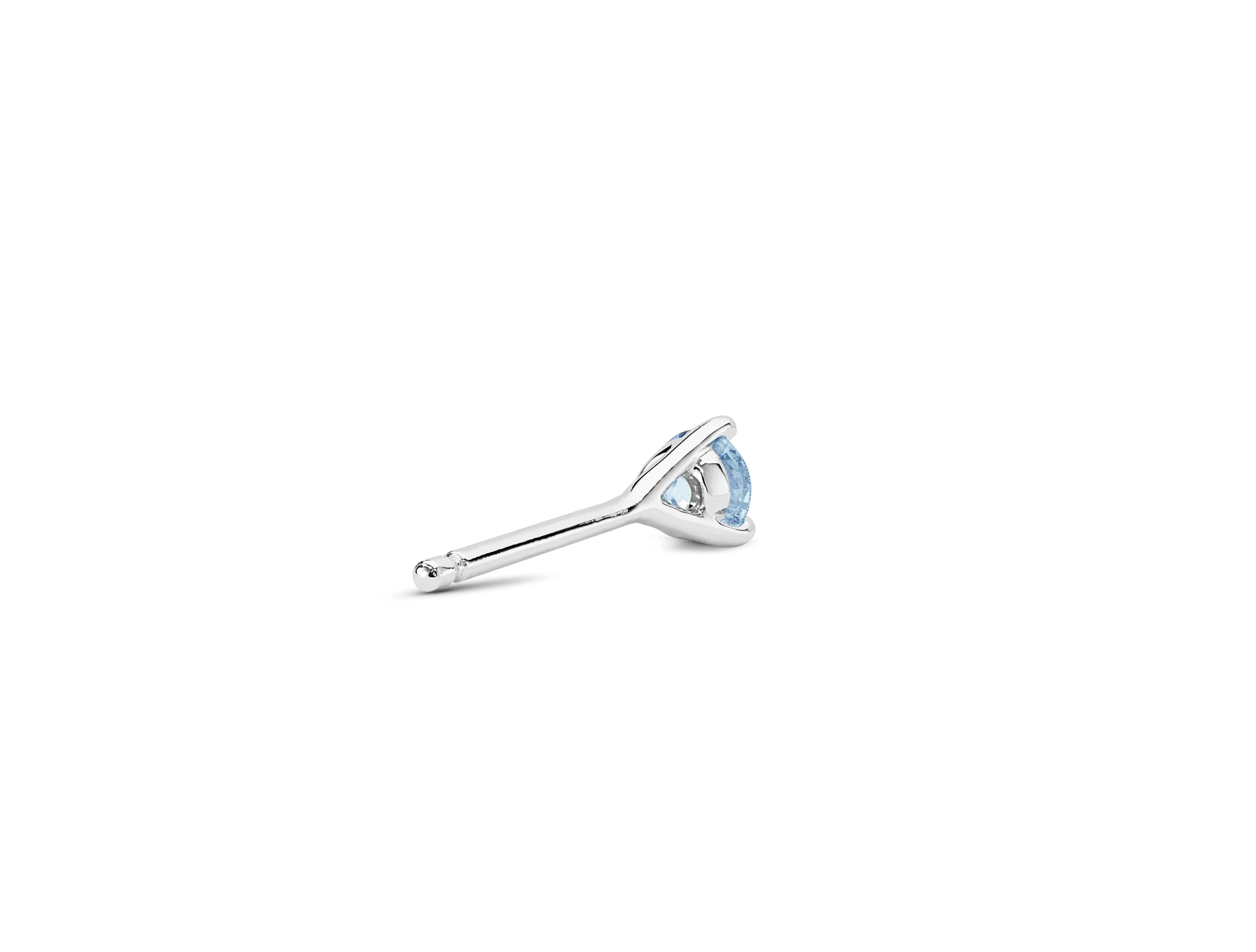 Lab-Grown Diamond ⅛ct. Mini Round Brilliant Solitaire Stud | Blue