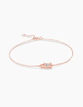 LVC Cheri Petit Heart Lock Diamond Bracelet