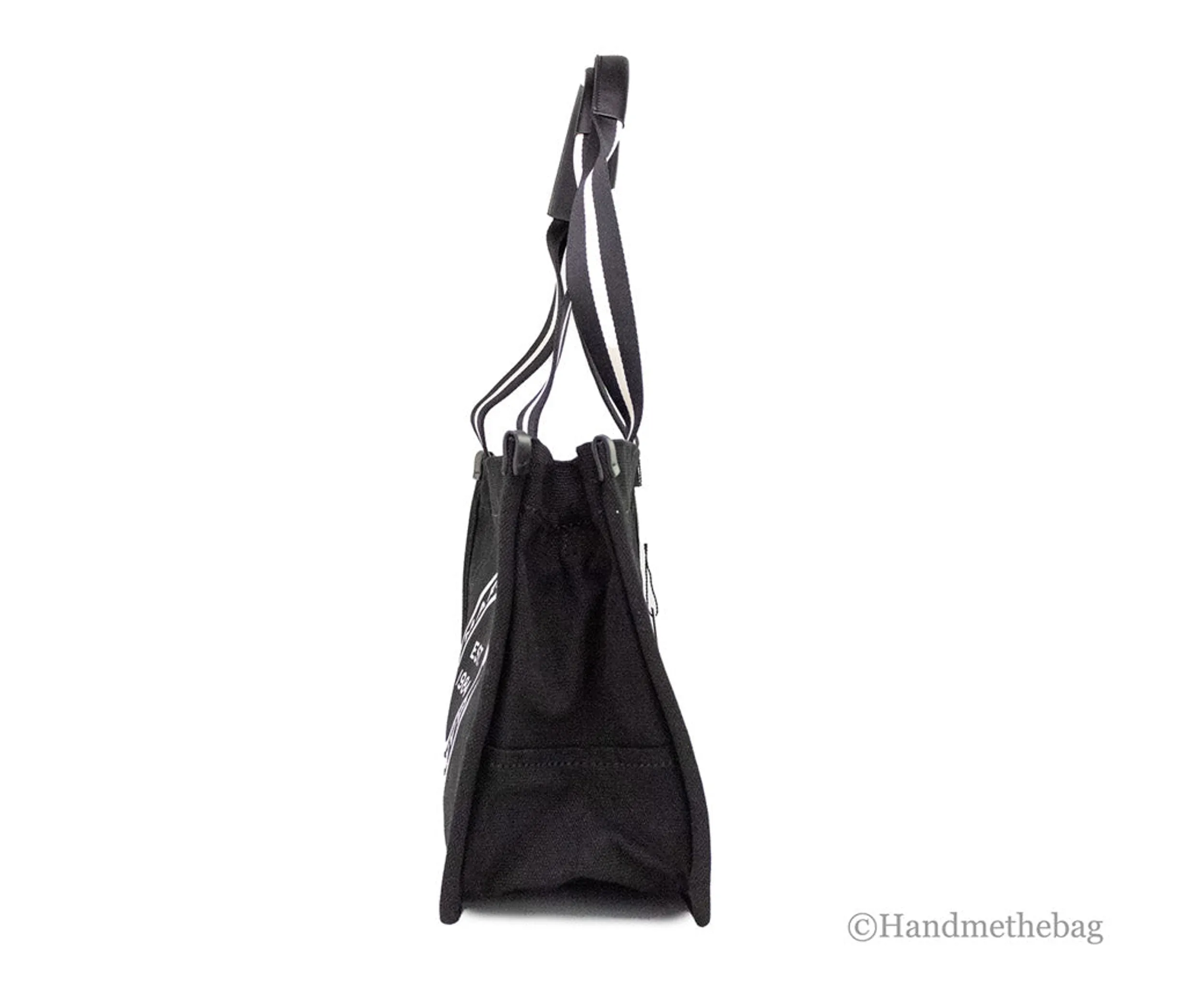 Marc Jacobs Signet Medium Black Canvas Convertible Tote