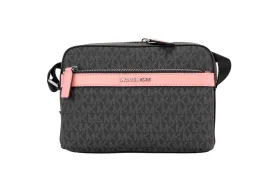 Michael Kors Cooper Small Black Pink Utility Crossbody Bag