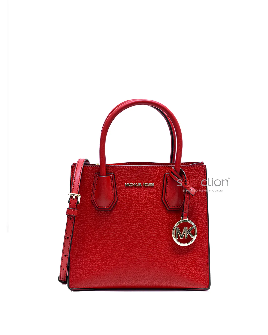 Michael Kors Mercer Medium Satchel In Bright Red