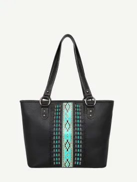 Montana West Laser Cut Out Embossed Aztec Concealed Carry Tote