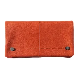 Orange Handcrafted Leather Wallet