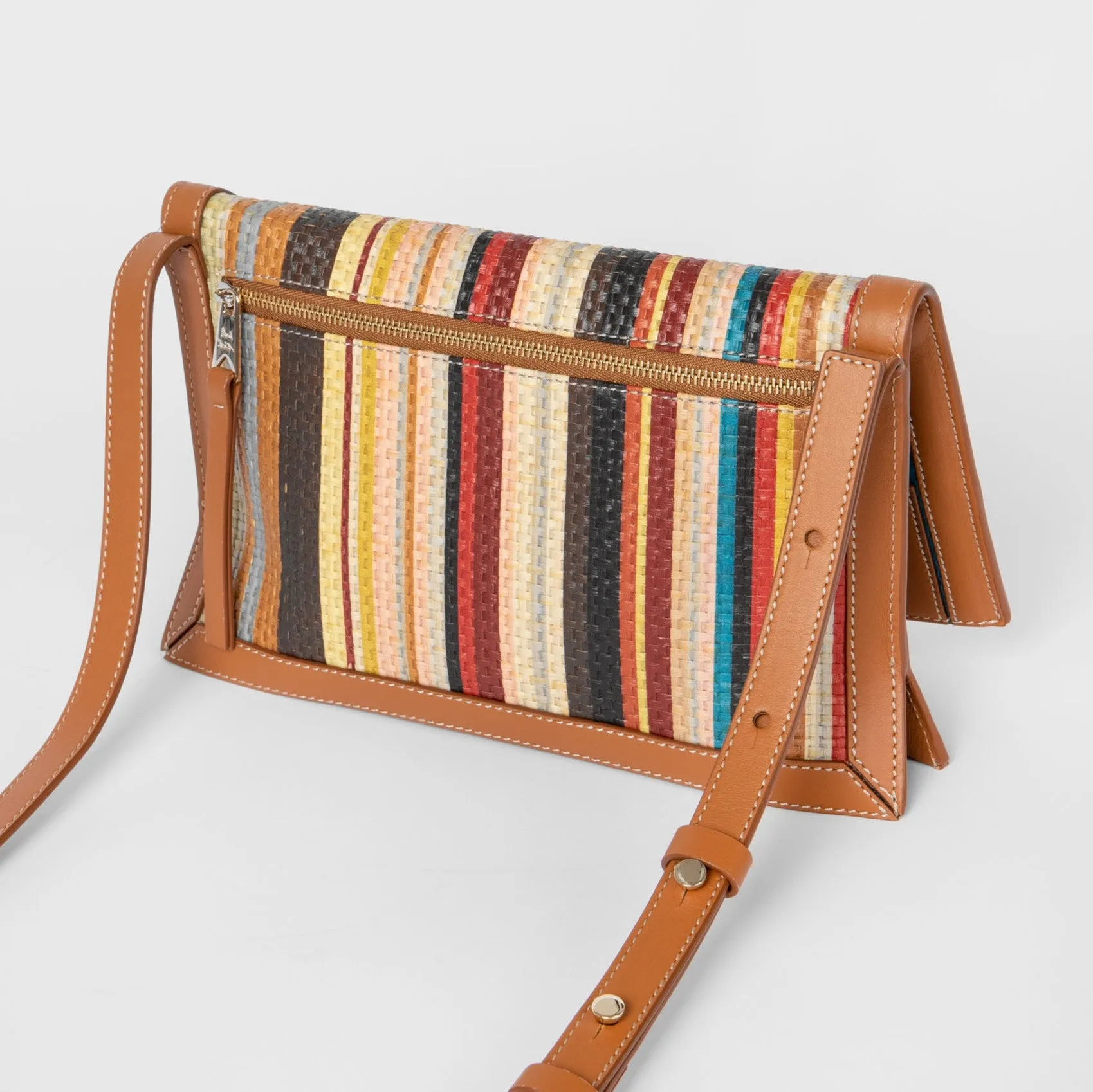 Paul Smith - Signature Stripe Raffia Cross-Body Bag