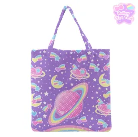 Saturn's Wish Purple Tote Bag [Made To Order]