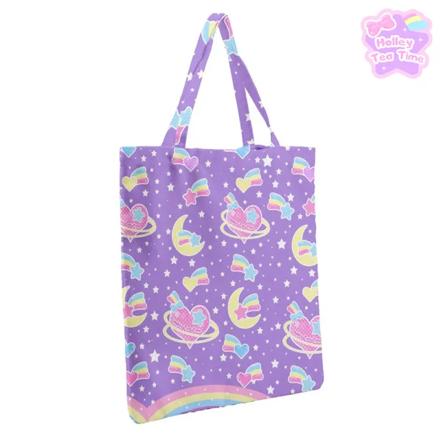 Saturn's Wish Purple Tote Bag [Made To Order]