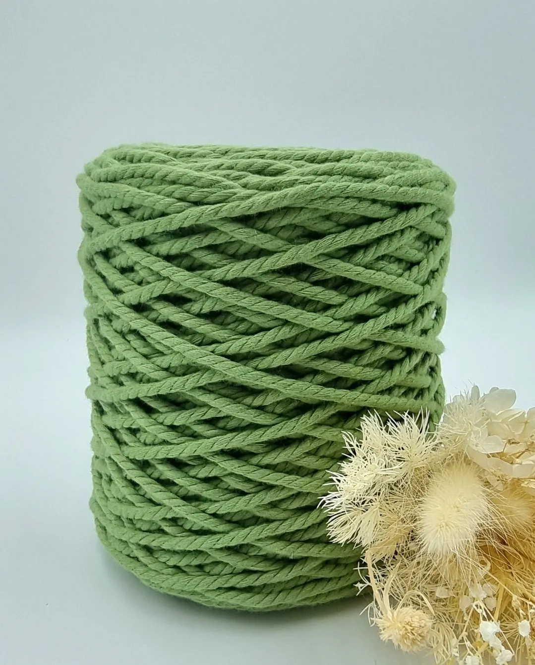 Spring Green 3 Strand Macrame Cord - 3MM 3 Strand Luxe Cotton String 1KG