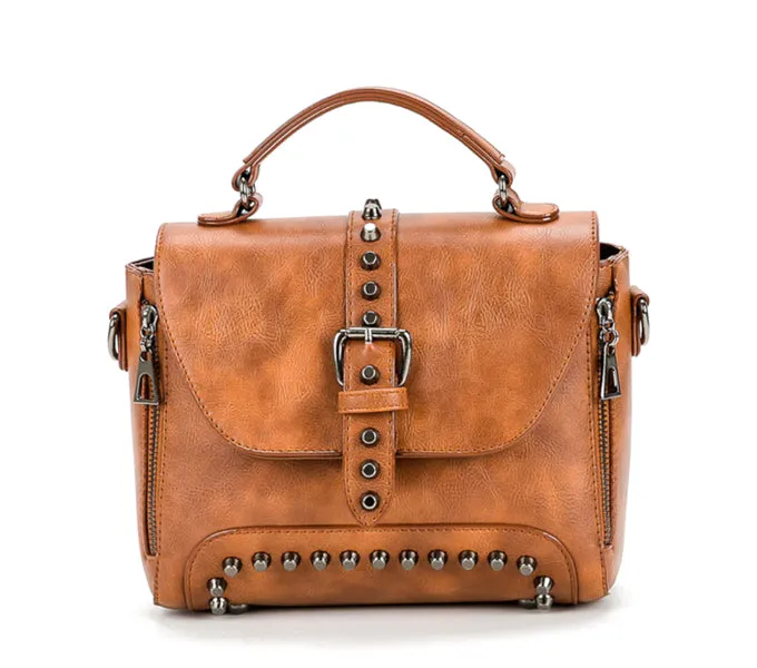 Studded Leather Handbag