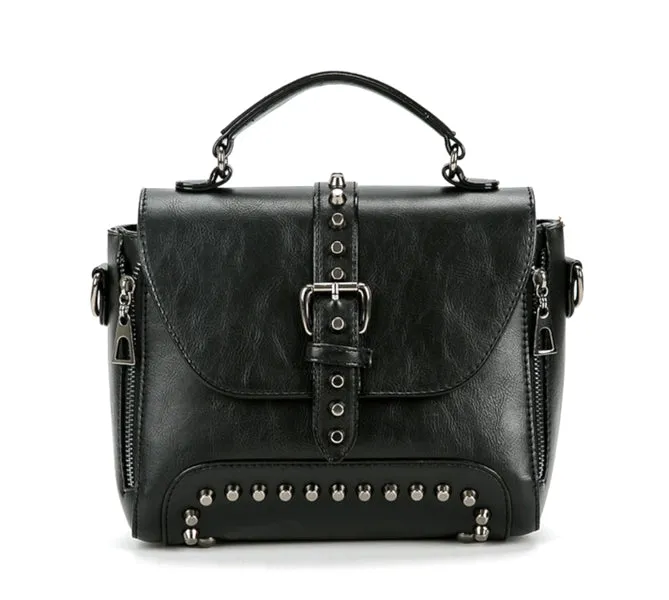 Studded Leather Handbag