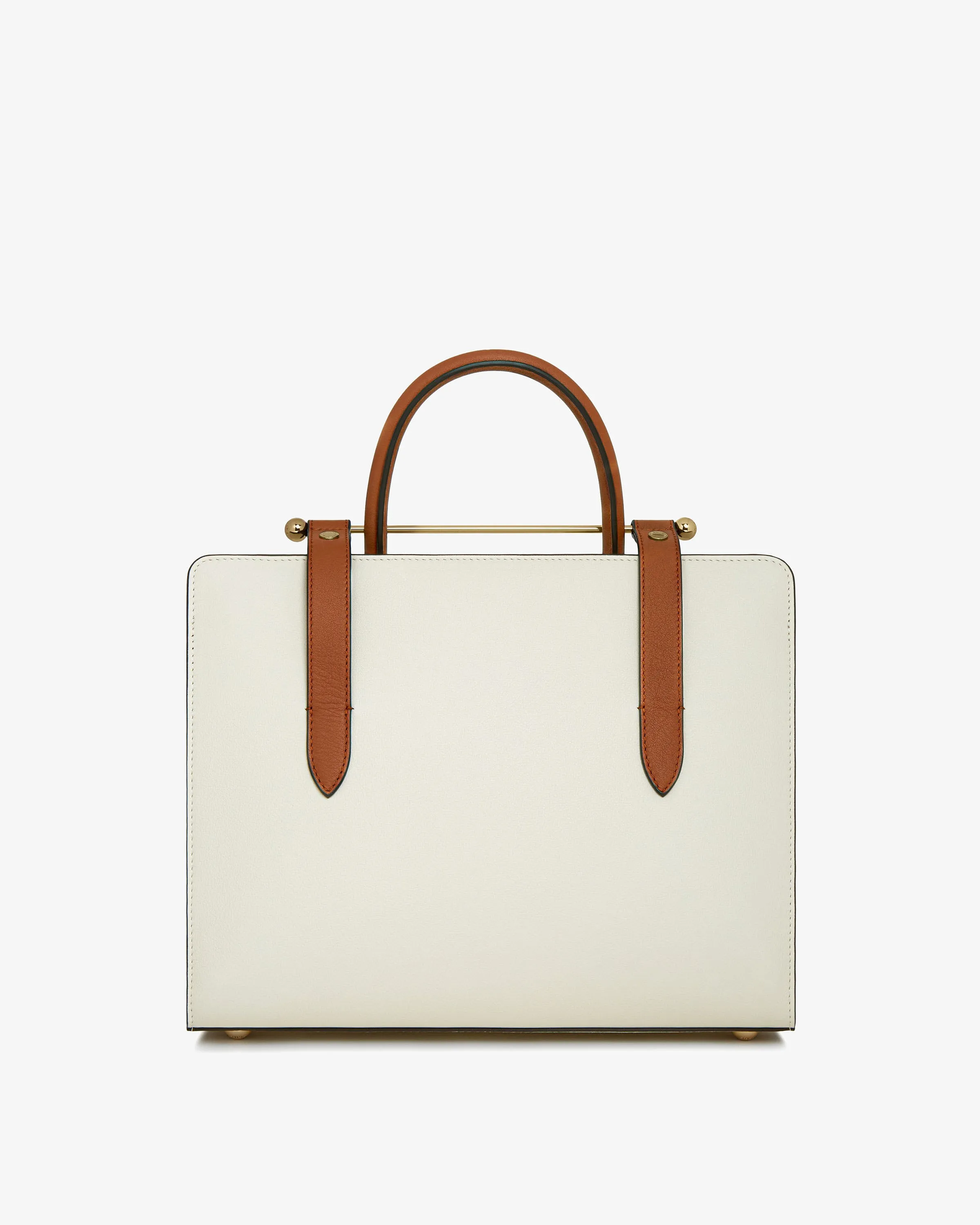 The Strathberry Midi Tote - Vanilla/Chestnut