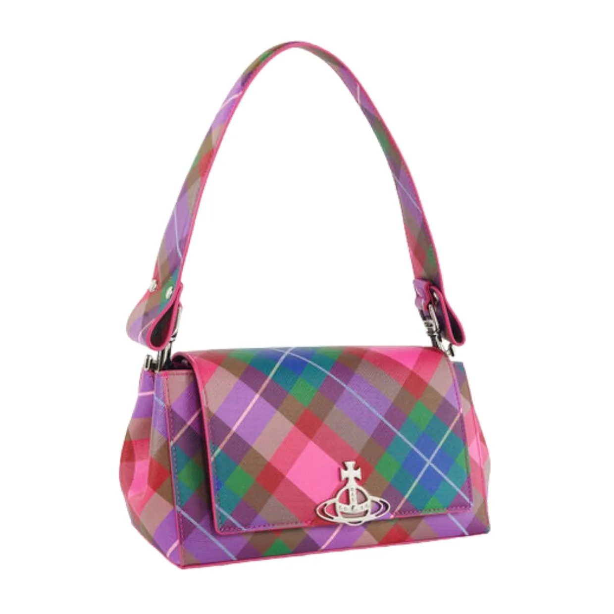 Vivienne Westwood Candy Tartan Medium Hazel Handbag