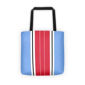 Windrush Blue & Red Tote Bag by Robert Bowen